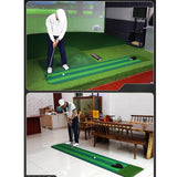 Maxbell Golf Indoor Putting Mat 118inch Length Training Aid for Sports Beginners Men Double Color