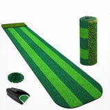 Maxbell Golf Indoor Putting Mat 118inch Length Training Aid for Sports Beginners Men Double Color