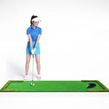 Maxbell Golf Indoor Putting Mat 118inch Length Training Aid for Sports Beginners Men Single Color