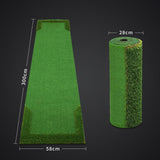 Maxbell Golf Indoor Putting Mat 118inch Length Training Aid for Sports Beginners Men Single Color