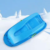 Maxbell Snow Sled with Pull Rope and Handle Grass Sliding Sled for Lawn Yard Outdoor Blue Panda