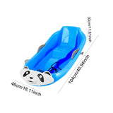 Maxbell Snow Sled with Pull Rope and Handle Grass Sliding Sled for Lawn Yard Outdoor Blue Panda