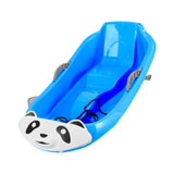 Maxbell Snow Sled with Pull Rope and Handle Grass Sliding Sled for Lawn Yard Outdoor Blue Panda