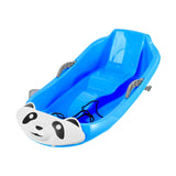 Maxbell Snow Sled with Pull Rope and Handle Grass Sliding Sled for Lawn Yard Outdoor Blue Panda