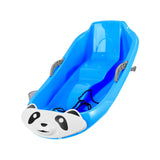 Maxbell Snow Sled with Pull Rope and Handle Grass Sliding Sled for Lawn Yard Outdoor Blue Panda