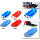 Maxbell Snow Sled with Pull Rope and Handle Grass Sliding Sled for Lawn Yard Outdoor Blue Panda