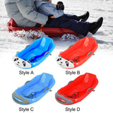 Maxbell Snow Sled with Pull Rope and Handle Grass Sliding Sled for Lawn Yard Outdoor Blue Panda