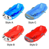 Maxbell Snow Sled with Pull Rope and Handle Grass Sliding Sled for Lawn Yard Outdoor Blue Panda