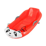 Maxbell Snow Sled with Pull Rope and Handle Grass Sliding Sled for Lawn Yard Outdoor Red Panda