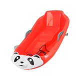 Maxbell Snow Sled with Pull Rope and Handle Grass Sliding Sled for Lawn Yard Outdoor Red Panda