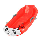 Maxbell Snow Sled with Pull Rope and Handle Grass Sliding Sled for Lawn Yard Outdoor Red Panda