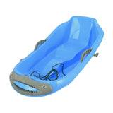 Maxbell Snow Sled with Pull Rope and Handle Grass Sliding Sled for Lawn Yard Outdoor Blue Shark