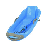 Maxbell Snow Sled with Pull Rope and Handle Grass Sliding Sled for Lawn Yard Outdoor Blue Shark
