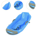 Maxbell Snow Sled with Pull Rope and Handle Grass Sliding Sled for Lawn Yard Outdoor Blue Shark