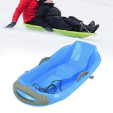 Maxbell Snow Sled with Pull Rope and Handle Grass Sliding Sled for Lawn Yard Outdoor Blue Shark