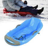 Maxbell Snow Sled with Pull Rope and Handle Grass Sliding Sled for Lawn Yard Outdoor Blue Shark