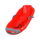 Maxbell Snow Sled with Pull Rope and Handle Grass Sliding Sled for Lawn Yard Outdoor Red Shark