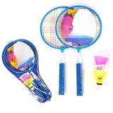 Children's Badminton Tennis Set Gift Tennis Racquets Set for Park Indoor Gym Blue