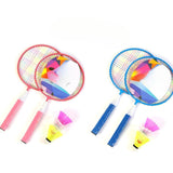 Children's Badminton Tennis Set Gift Tennis Racquets Set for Park Indoor Gym Blue