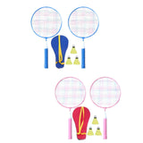 Children's Badminton Tennis Set Gift Tennis Racquets Set for Park Indoor Gym Blue