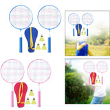 Children's Badminton Tennis Set Gift Tennis Racquets Set for Park Indoor Gym Blue