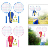 Children's Badminton Tennis Set Gift Tennis Racquets Set for Park Indoor Gym Blue