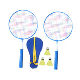 Children's Badminton Tennis Set Gift Tennis Racquets Set for Park Indoor Gym Blue