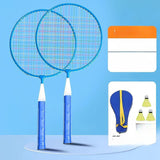 Children's Badminton Tennis Set Gift Tennis Racquets Set for Park Indoor Gym Blue