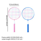 Children's Badminton Tennis Set Gift Tennis Racquets Set for Park Indoor Gym Blue