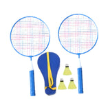 Children's Badminton Tennis Set Gift Tennis Racquets Set for Park Indoor Gym Blue