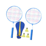 Children's Badminton Tennis Set Gift Tennis Racquets Set for Park Indoor Gym Blue