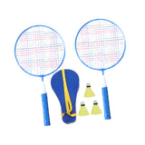 Children's Badminton Tennis Set Gift Tennis Racquets Set for Park Indoor Gym Blue