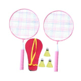 Children's Badminton Tennis Set Gift Tennis Racquets Set for Park Indoor Gym Pink