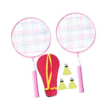 Children's Badminton Tennis Set Gift Tennis Racquets Set for Park Indoor Gym Pink