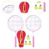 Children's Badminton Tennis Set Gift Tennis Racquets Set for Park Indoor Gym Pink