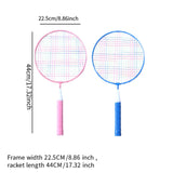 Children's Badminton Tennis Set Gift Tennis Racquets Set for Park Indoor Gym Pink