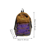 Basketball Backpack Sports Accessories Storage Bag for Swim Football Outdoor Khaki with Purple