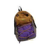 Basketball Backpack Sports Accessories Storage Bag for Swim Football Outdoor Khaki with Purple