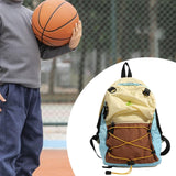 Basketball Backpack Sports Accessories Storage Bag for Swim Football Outdoor Yellow and Blue