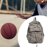 Basketball Backpack Sports Accessories Storage Bag for Swim Football Outdoor Gray