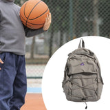 Basketball Backpack Sports Accessories Storage Bag for Swim Football Outdoor Gray