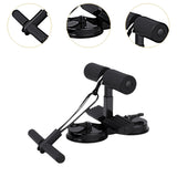 Maxbell Sit up Bar Floor Holder 3 Adjustable Height Situp Bar for Thighs Office Home Black