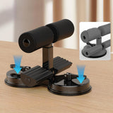 Maxbell Sit up Bar Floor Holder 3 Adjustable Height Situp Bar for Thighs Office Home Black