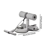 Maxbell Sit up Bar Floor Holder 3 Adjustable Height Situp Bar for Thighs Office Home Grey