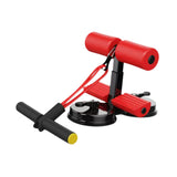 Maxbell Sit up Bar Floor Holder 3 Adjustable Height Situp Bar for Thighs Office Home Red