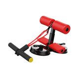 Maxbell Sit up Bar Floor Holder 3 Adjustable Height Situp Bar for Thighs Office Home Red