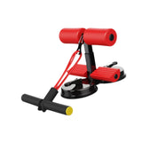 Maxbell Sit up Bar Floor Holder 3 Adjustable Height Situp Bar for Thighs Office Home Red