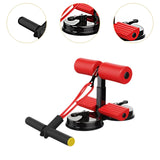 Maxbell Sit up Bar Floor Holder 3 Adjustable Height Situp Bar for Thighs Office Home Red
