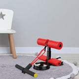 Maxbell Sit up Bar Floor Holder 3 Adjustable Height Situp Bar for Thighs Office Home Red