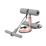 Maxbell Sit up Bar Floor Holder 3 Adjustable Height Situp Bar for Thighs Office Home Grey and Pink